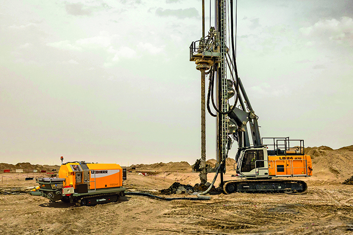 Liebherr crawler concrete pump for special civil engineering at Bauma