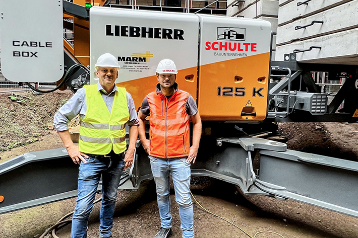 Liebherr cranes help build Edeka campus in Minden, Germany
