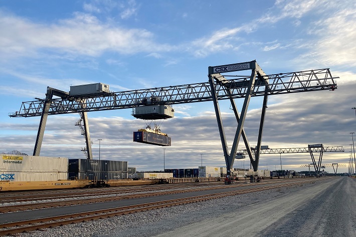 Three Liebherr Auto RMGs enter service at CSX Intermodal in North Carolina