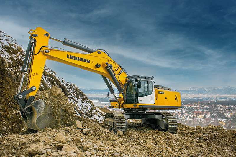 Liebherr’s R 972 crawler excavator presented at the Intermat show