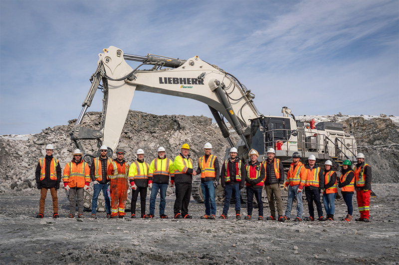 Delivering the first Liebherr mining excavator to Eastern Canada
