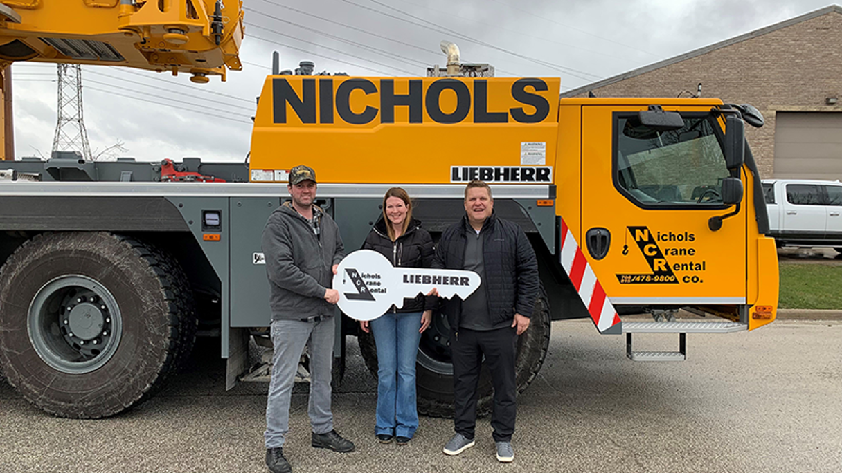Liebherr delivers an LTM 1230-5.1 mobile crane to Nichols Crane Rental, Inc.