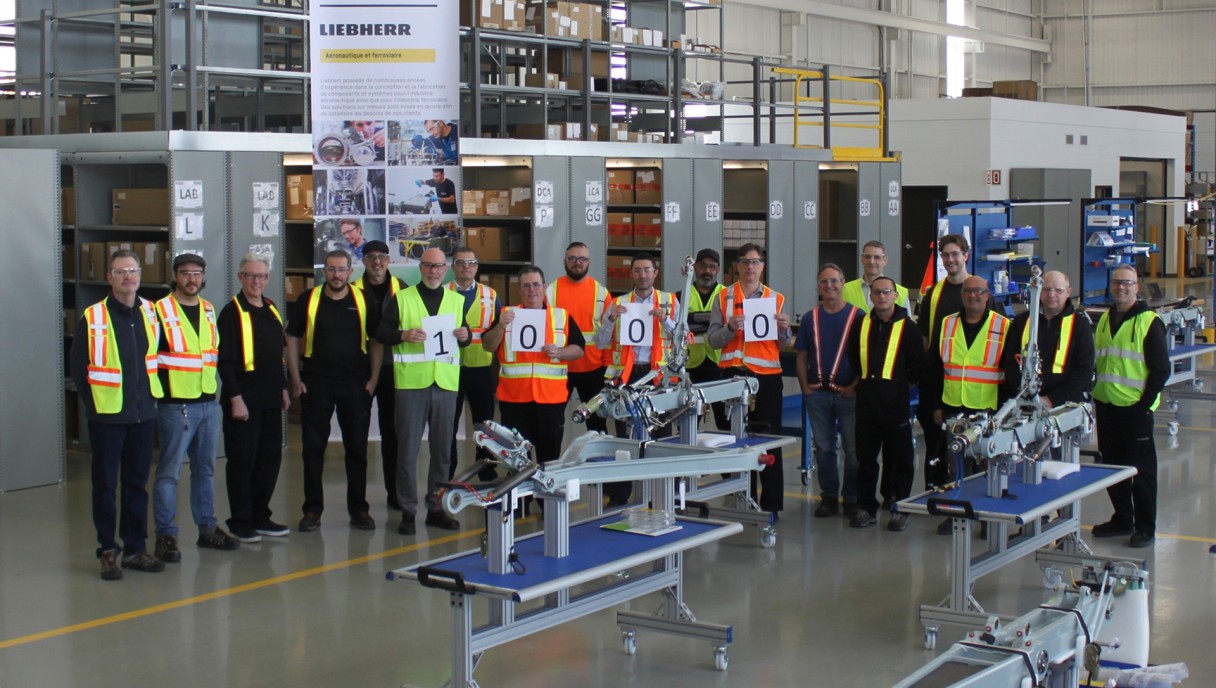 Liebherr delivers the 1,000th  Airbus A220 landing gear brace to Airbus Canada