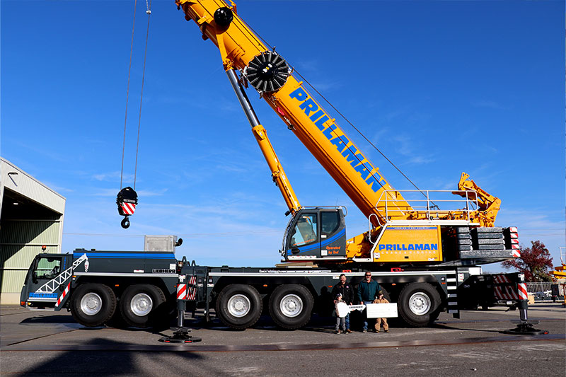 Liebherr USA, Co. delivers an LTM 1300-6.2 mobile crane to Prillaman’s Crane & Rigging, Inc.