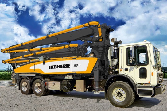 38Z4 XXT truck mounted concrete pump from Liebherr: classic and