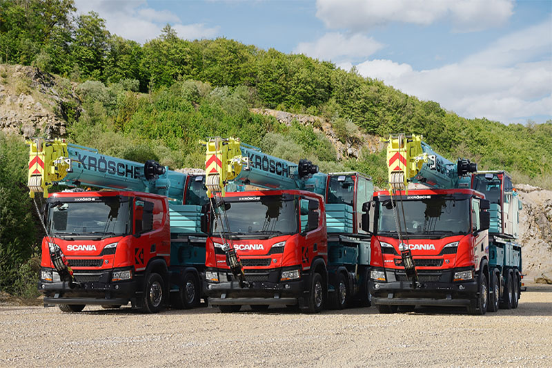 Flexible and economical: Krösche takes delivery of three further Liebherr LTF 1045-4.1 truck-mounted cranes