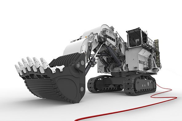 A 3D image of a Liebherr R 9400 crawler A 3D image of a Liebherr R 9400 crawler
