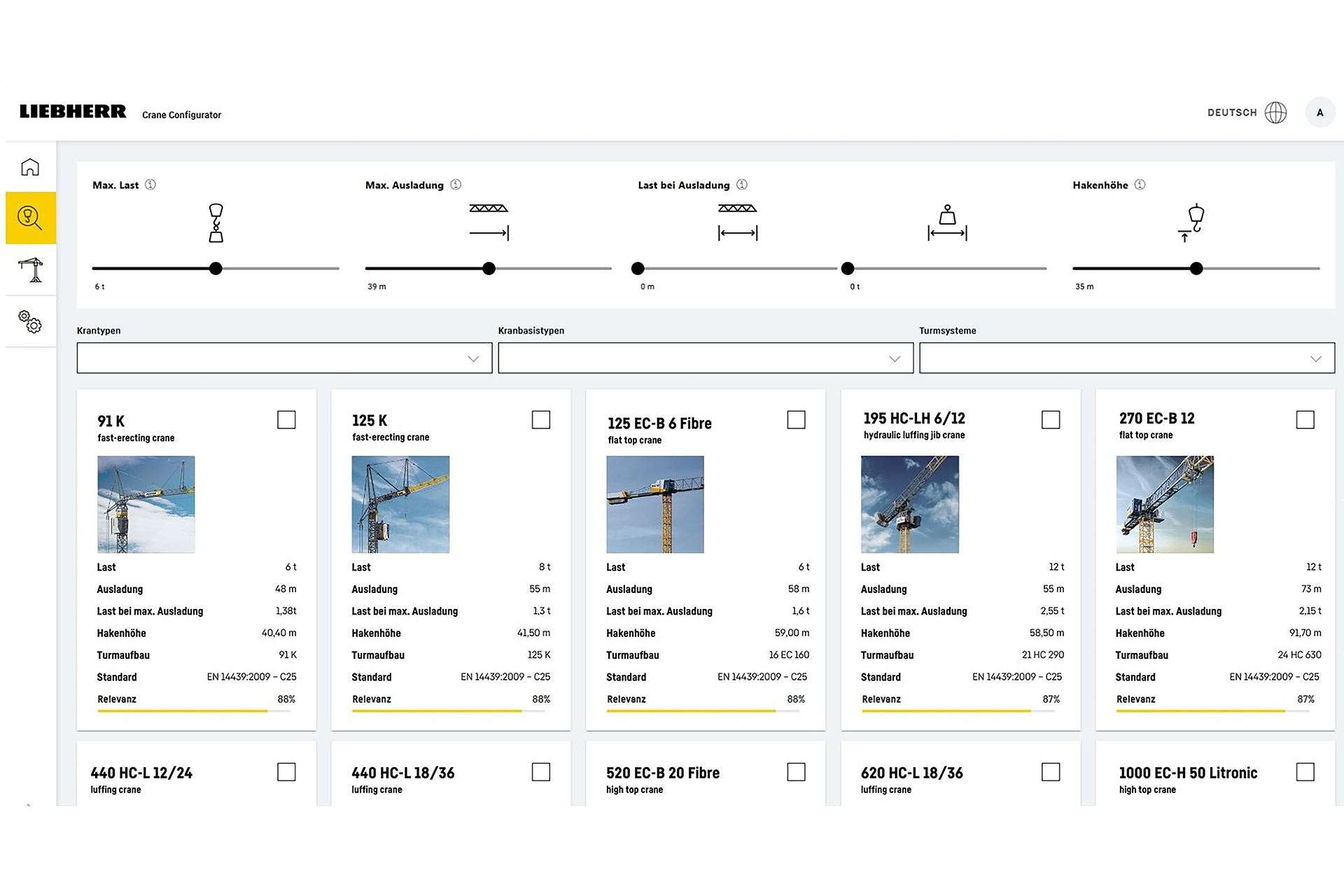 Easy construction site planning with Liebherr tower cranes