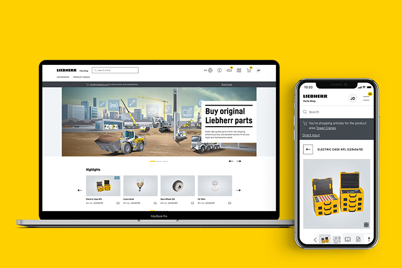 Todo en un mismo lugar: la nueva Parts Shop de Liebherr