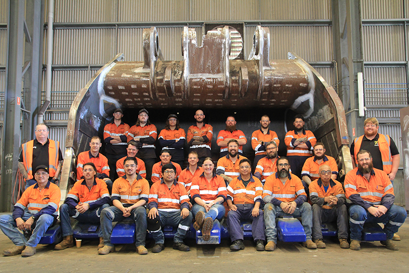 Liebherr-Australia's Perth facility fabricates its 100th bucket
