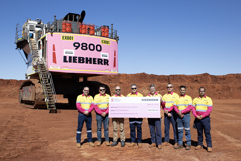 Liebherr-Australia contributes AU$50,000 to support breast cancer research