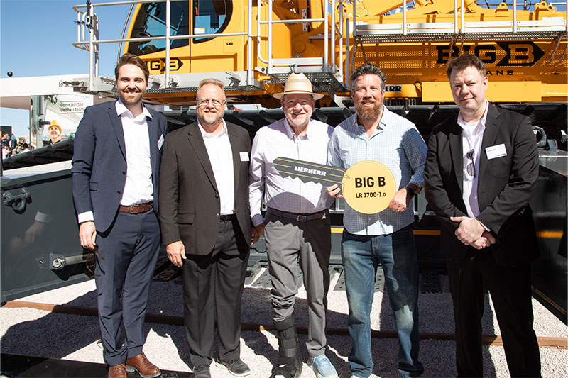 Liebherr delivers an LR 1700-1.0 crawler crane to Big B Crane at Conexpo 2026