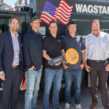 Serving the intermountain West, Wagstaff Crane Service takes delivery of a Liebherr MK 140-5.1 mobile construction crane at Conexpo 2026.