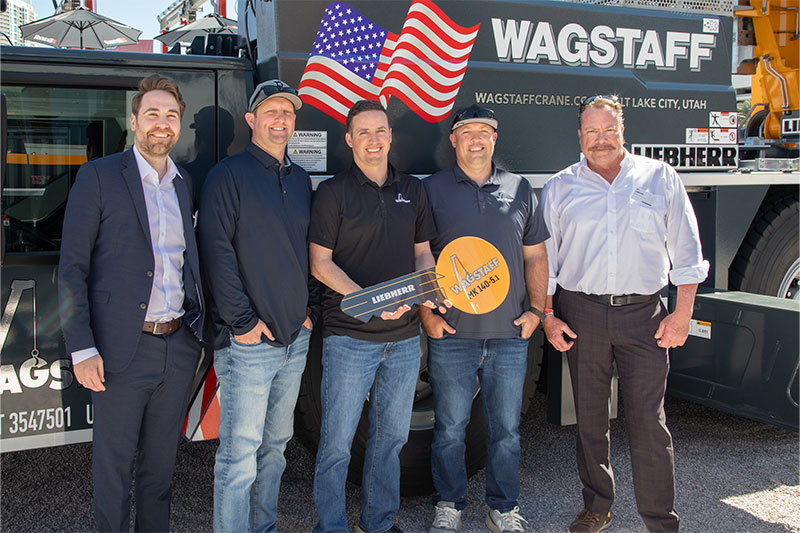 Wagstaff Crane Service receives a Liebherr MK 140-5.1 mobile construction crane at Conexpo 2026