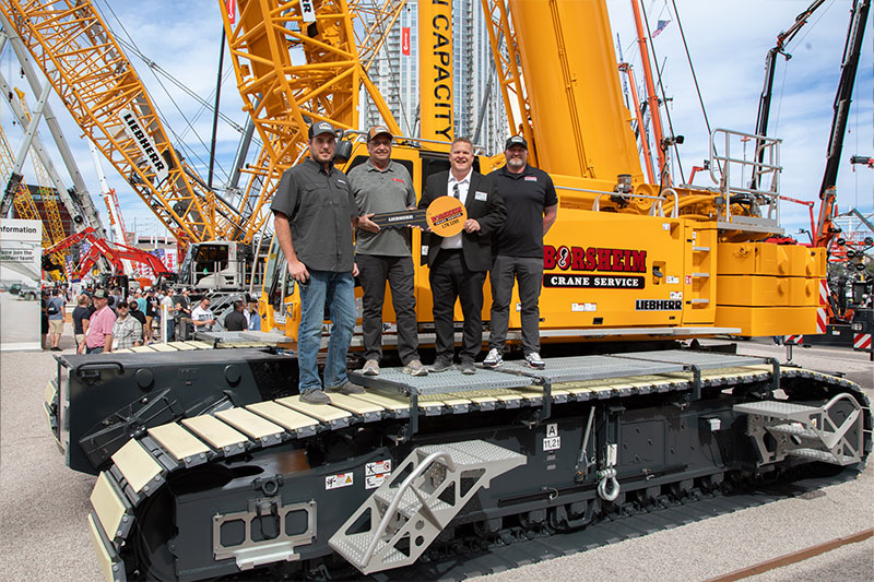 Borsheim Crane Service receives delivery of a Liebherr LTR 1150 telescopic crawler crane at Conexpo 2026