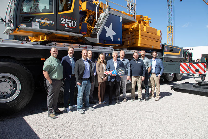 Northwest Crane Service receives Liebherr LTM 1300-6.4 mobile crane at Conexpo 2026