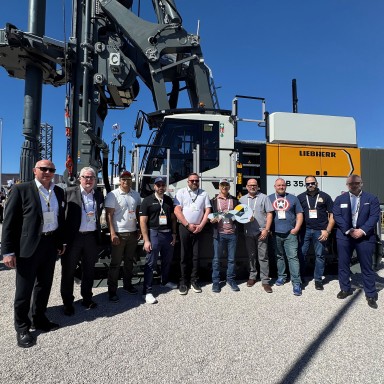 Liebherr delivers the first LB 45.1 drilling rig in the USA with a lattice extension attachment to New York Concrete Corporation.