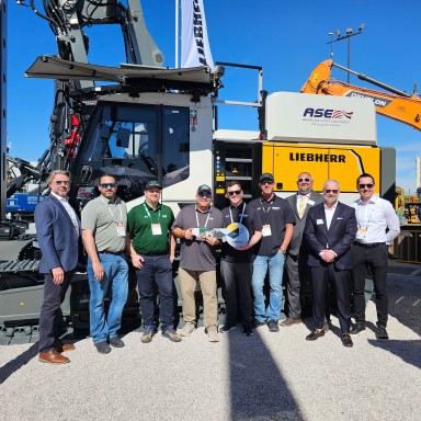 Veit & Company receives handover of a Liebherr LRB 19 piling and drilling rig at Conexpo 2026.