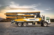 The 38 XXT truck-mounted concrete pump showcases sophisticated technology and a time-tested configuration.