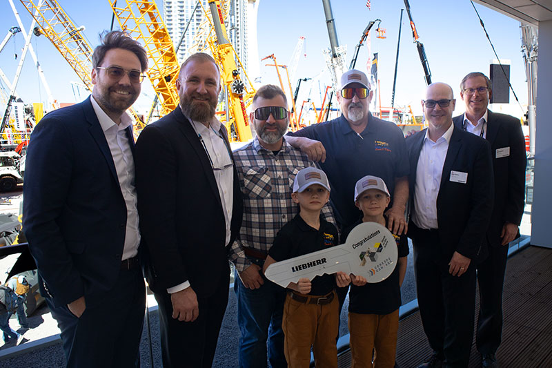 Prillaman’s Crane & Rigging, Inc. receives a Liebherr LTM 1250-5.1 mobile crane at Conexpo 2026
