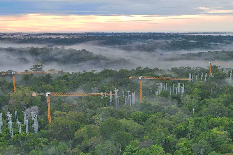Tower cranes support climate research
