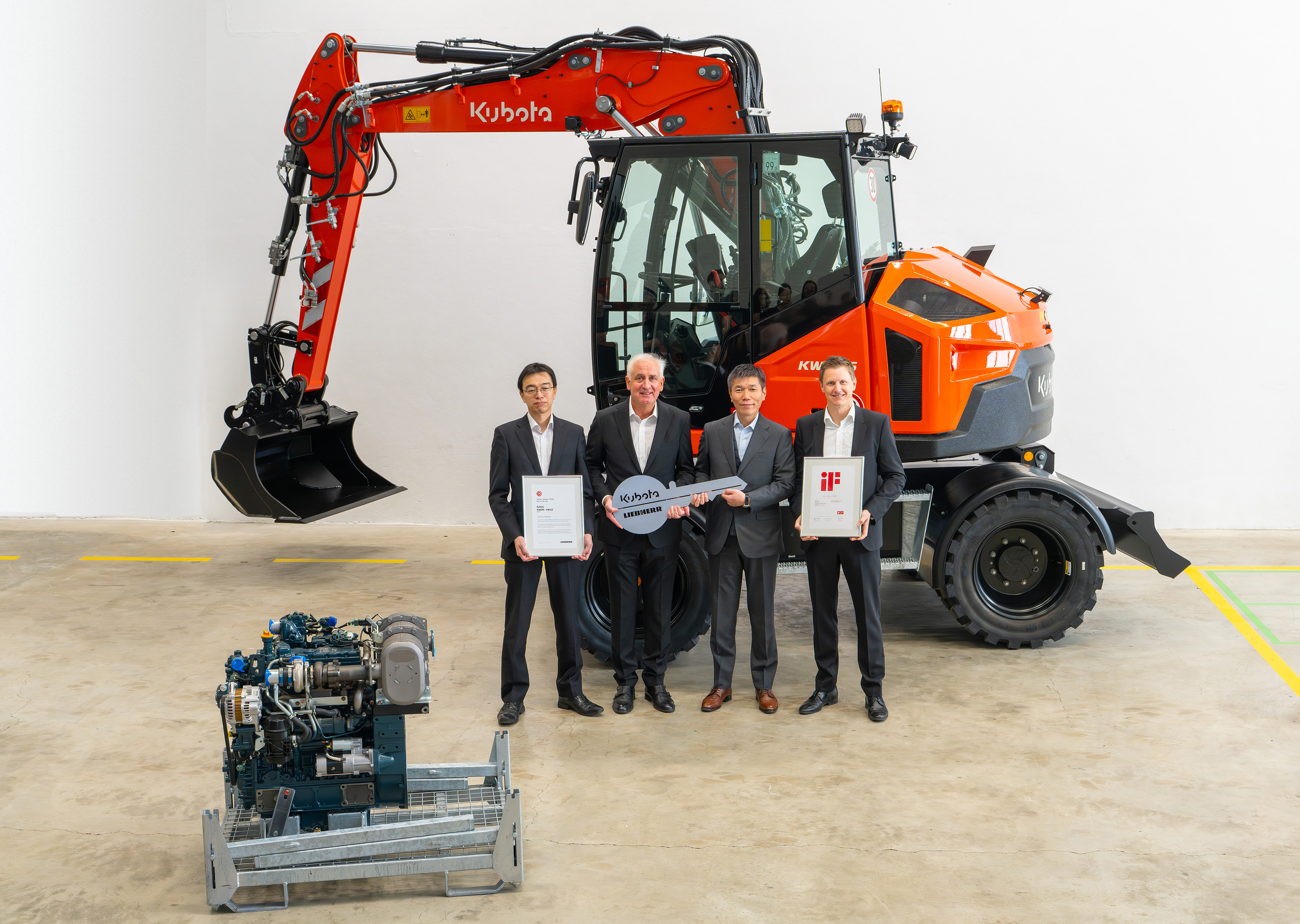 Liebherr hands over its first wheeled excavators to its partner Kubota