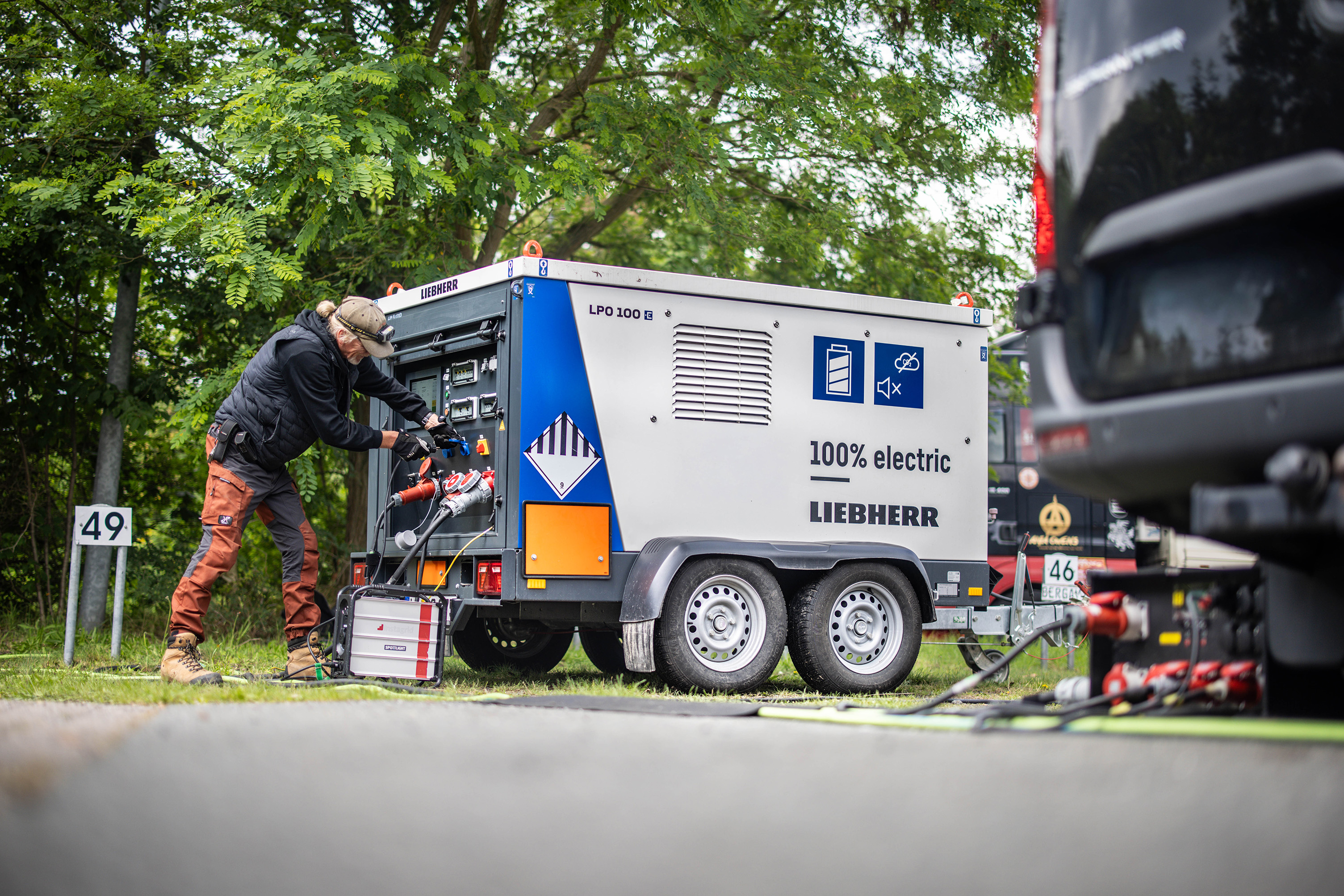 Film production company Sally Forth Cinema saves 1,314 litres of diesel with Liebherr’s mobile energy storage system