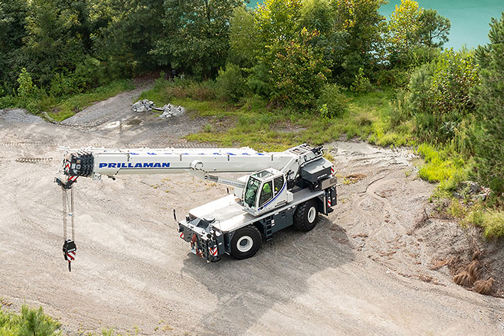 Liebherr works together: LRT 1100-2.1 crane helps assemble Liebherr T 264 mining truck