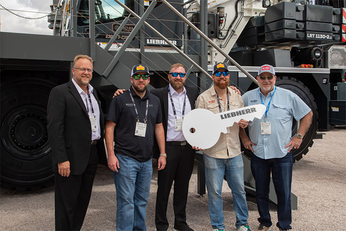 Big B Crane receives handover of multiple Liebherr Rough Terrain Cranes at Conexpo 2023