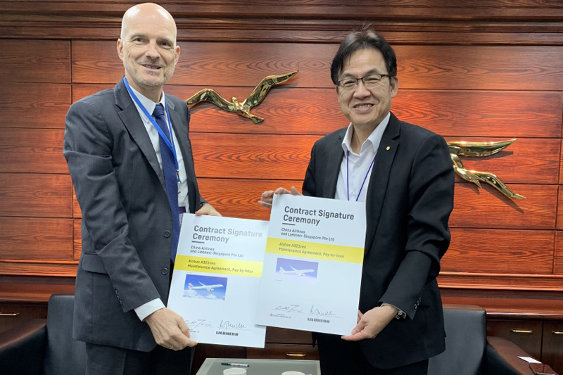 Liebherr and China Airlines sign agreement on A321neo component support