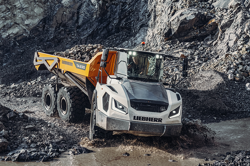 Powerful machine for the extraction industry: The Liebherr TA 230 Litronic dump truck at steinexpo 2023