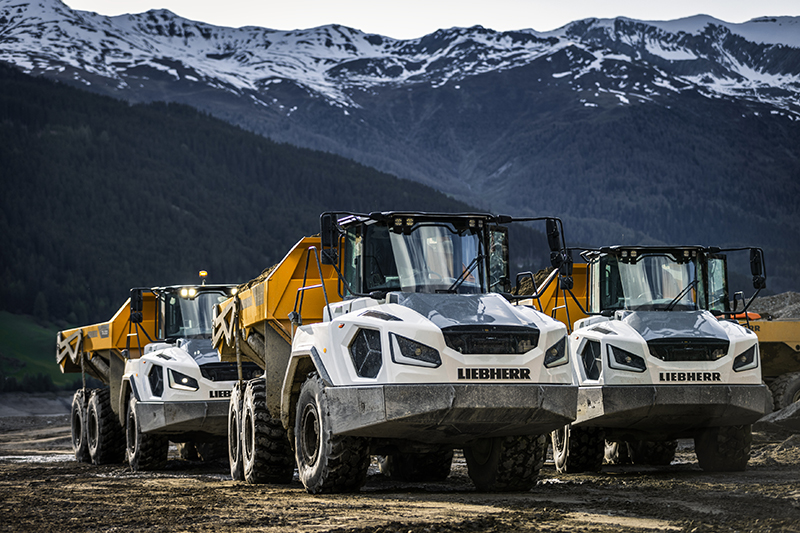 Liebherr articulated dump trucks involved in major project at Lake Reschen