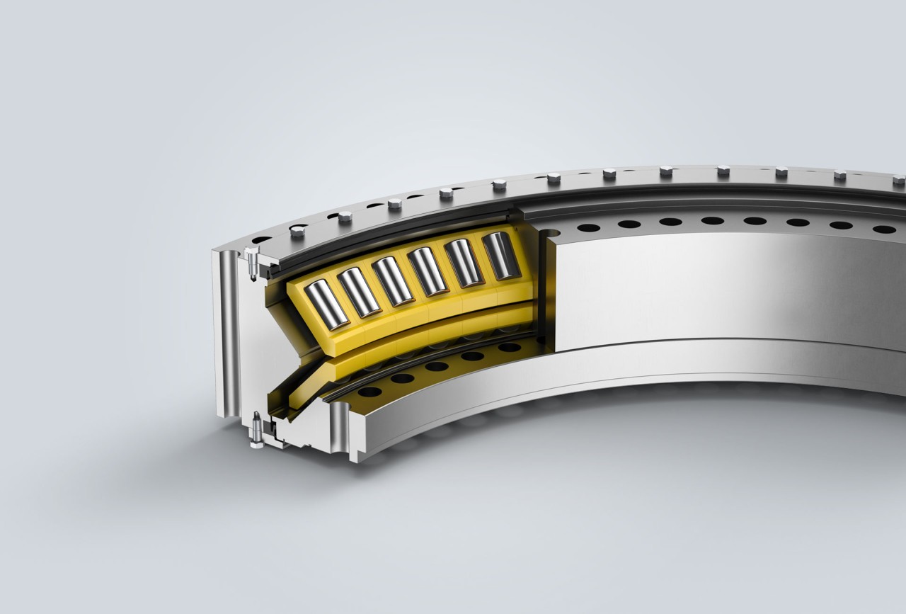 Slewing bearings tapered roller bearings no gearing by Liebherr