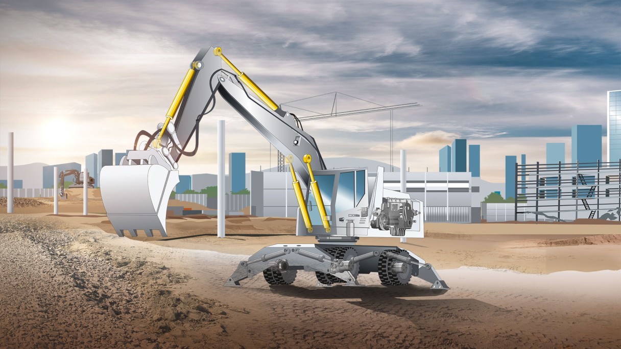 liebherr-components-hydraulic-cylinder-application-mobile-excavator