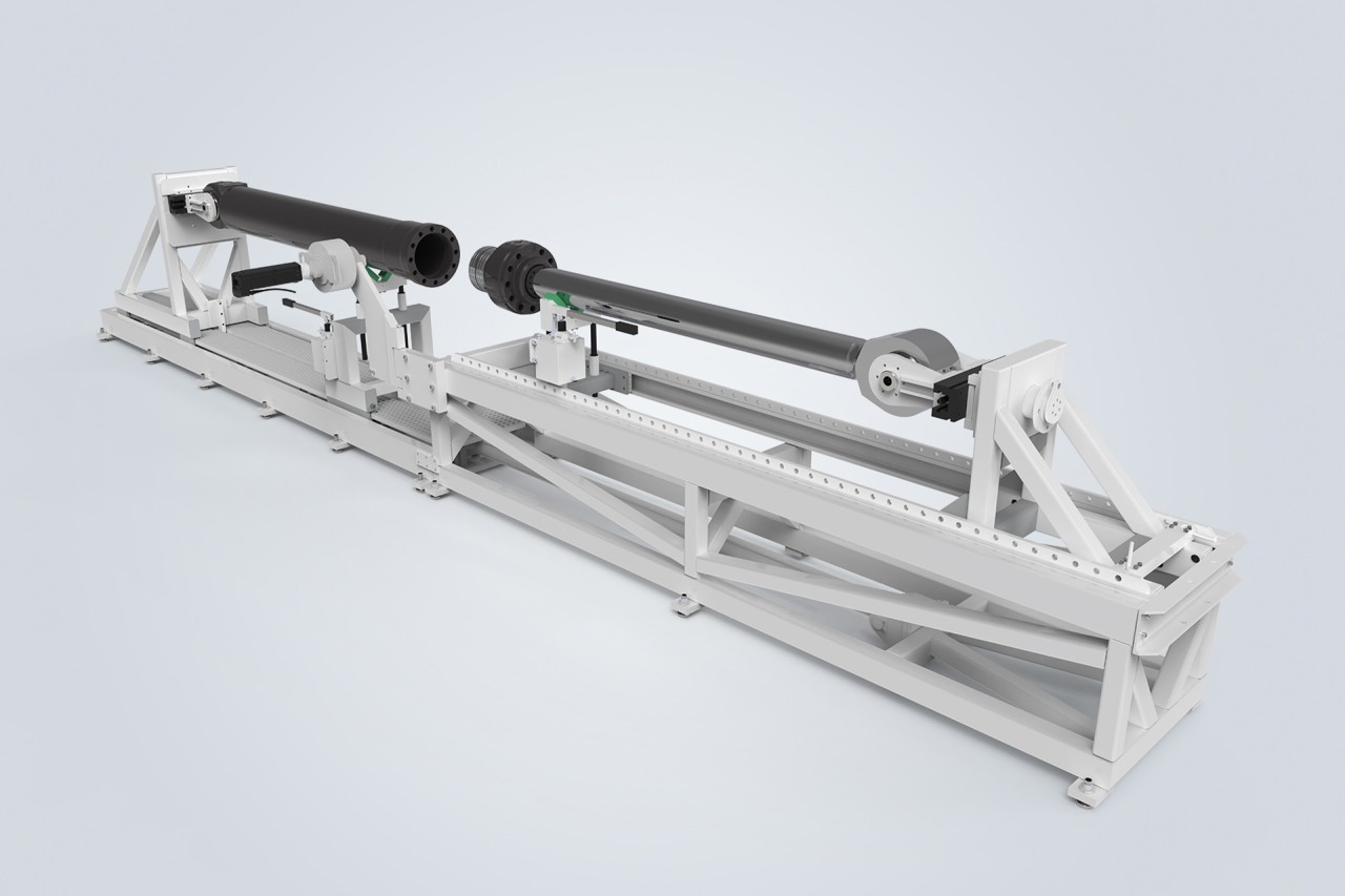 Assembly bench for hydraulic cylinders from Liebherr