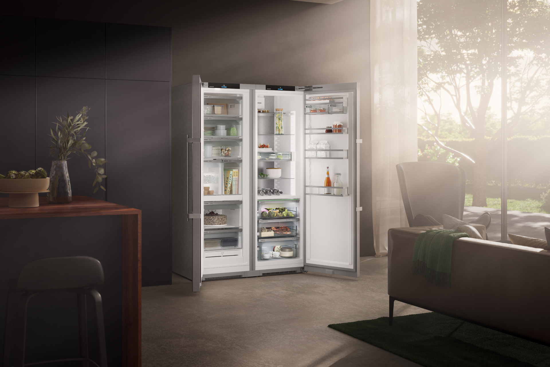 freestanding side by side fridge freezer xrfsdh5265 liebherr ambient