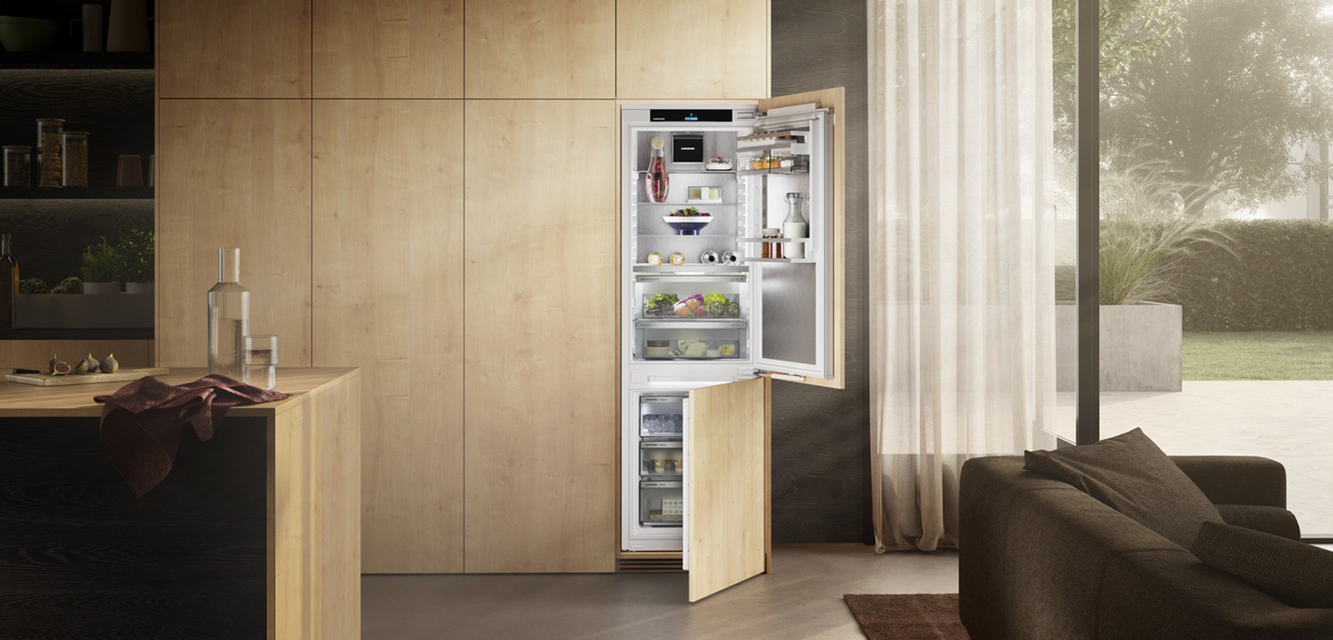 fully integrated built in fridge freezer icbnh5173 liebherr