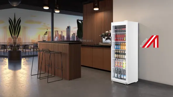 Getränkekühlschrank in einer Bar