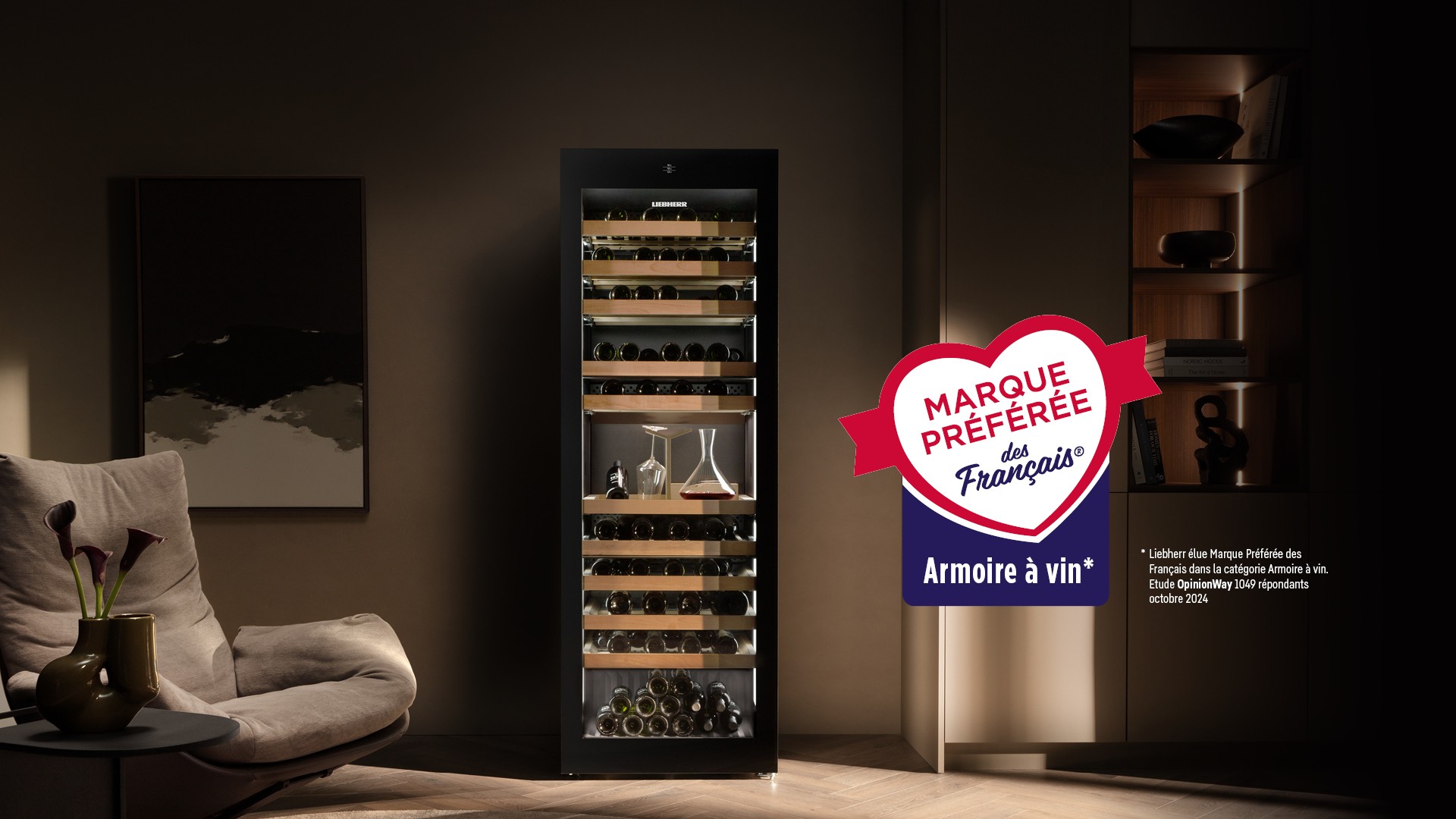 Cave à vin de mise en température élue marque préférée des français. Cave à vin Liebherr de mise en température élue marque préférée des français. Faites confiance à l'expert de la conservation des vins.