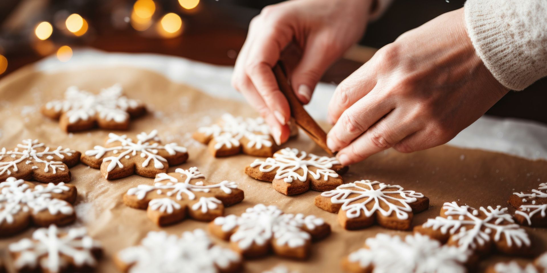 Comment congeler efficacement ses sablés de Noël pour les consommer plus tard dans l'année ? Astuces Liebherr Image de sablés avec décoration flocon de neige pour Noël