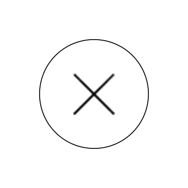 Circle with an x inside