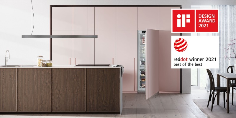 Liebherr Auszeichnungen Küche mit Kochinsel und Störer im Bild