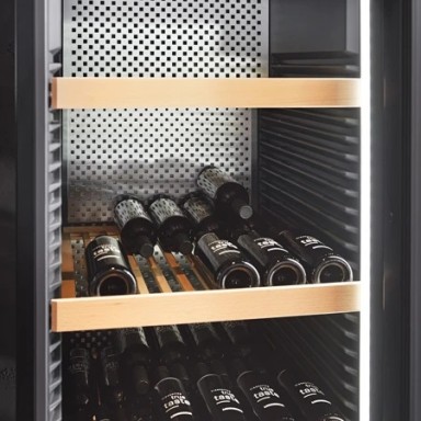 wine fridge stainless steel panel