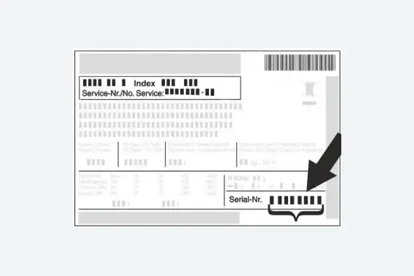 Blurred out example of a serial plate