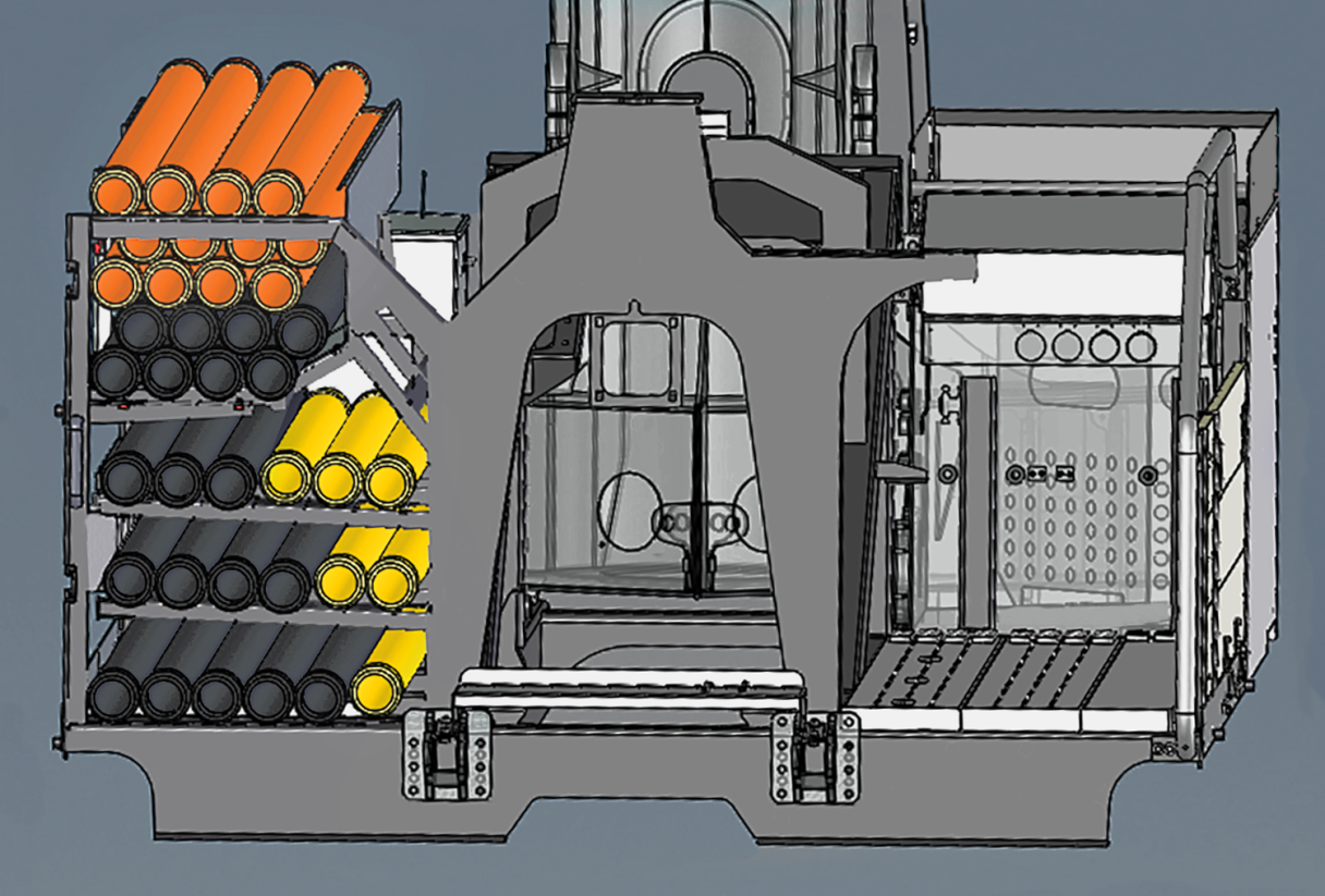 In total, the 24 XH truck mounted concrete pump with DN80 configuration can stow pipe and hose lines with a total length of up to 158 metres.