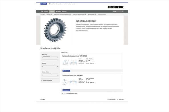 liebherr story stock tool catalog screenshot en