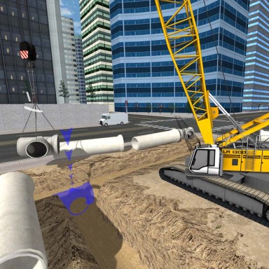 liebherr-lisim-3D-training-simulator-for-crawler-cranes-raupenkrane-LR-1300-construction-site