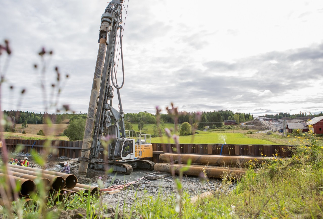 Down the hole drilling Liebherr deep foundation