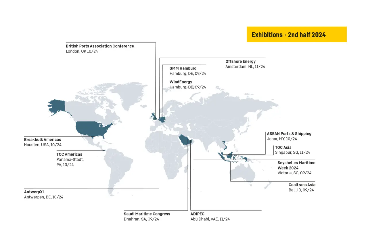 liebherr maritime cranes exhibitions and events second half of 2024