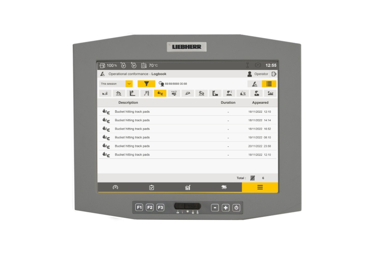 NOAX screen - logbook (1)